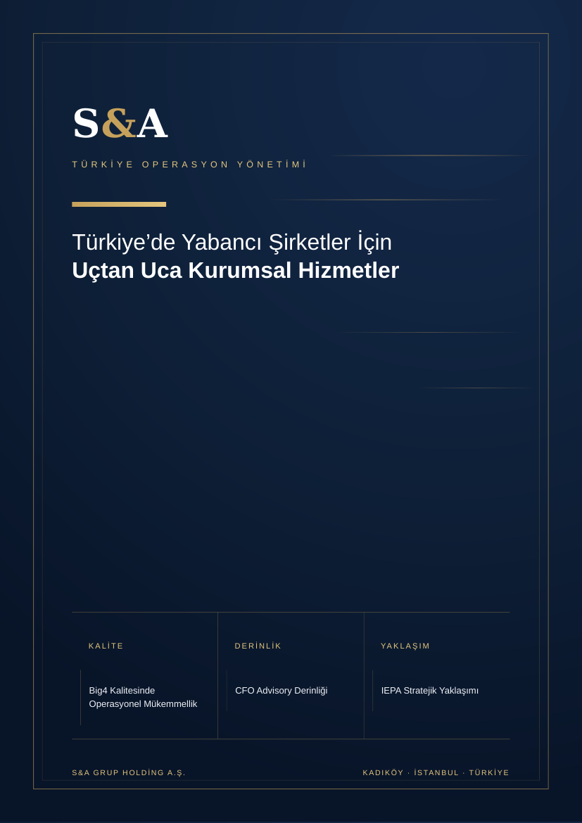 S&A corporate brochure cover preview